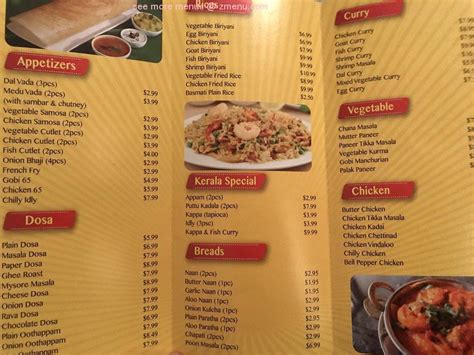 Menu at Five Star South Indian Fast Food, Orlando