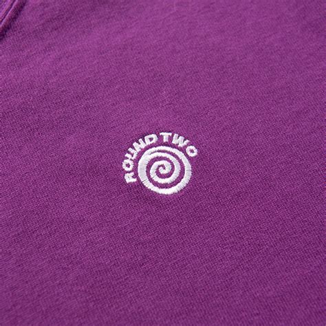 Purple Embroidered Logo T-Shirt – Round Two Store