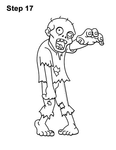 How to Draw a Cartoon Zombie VIDEO & Step-by-Step Pictures