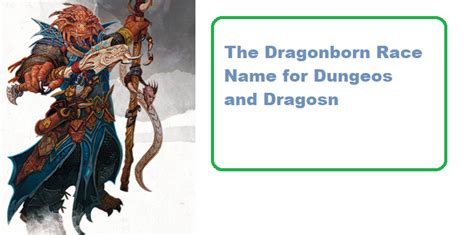 The D&D Dragonborn Names and Meanings