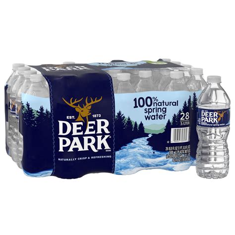 DEER PARK Brand 100% Natural Spring Water, 16.9-ounce plastic bottles ...