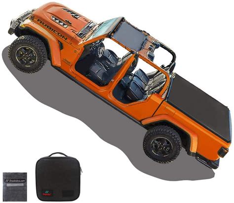 Shadeidea Jeep Gladiator Sunshade JT 4 Door Top Sun Shade Front - Gray ...