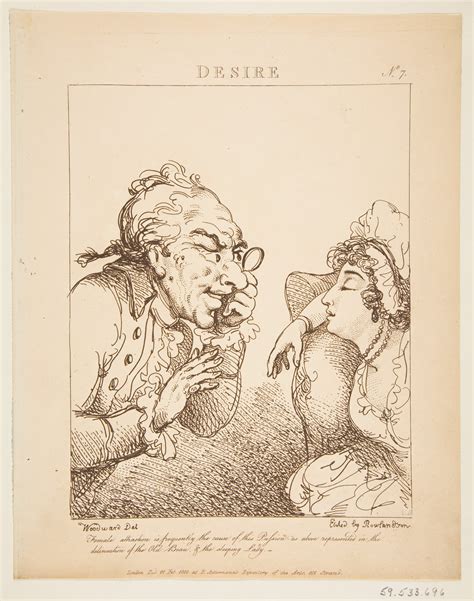 Thomas Rowlandson | Desire (Le Brun Travested, or Caricatures of the ...