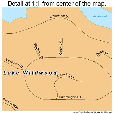 Lake Wildwood California Street Map 0639885