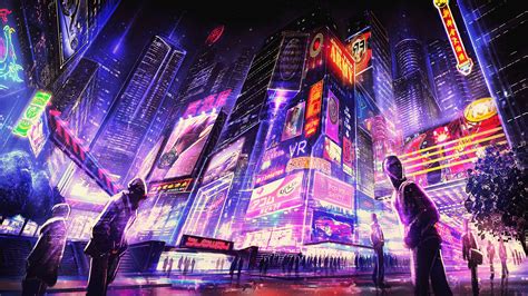 Anime landscape wallpaper cyberpunk - xoleryou