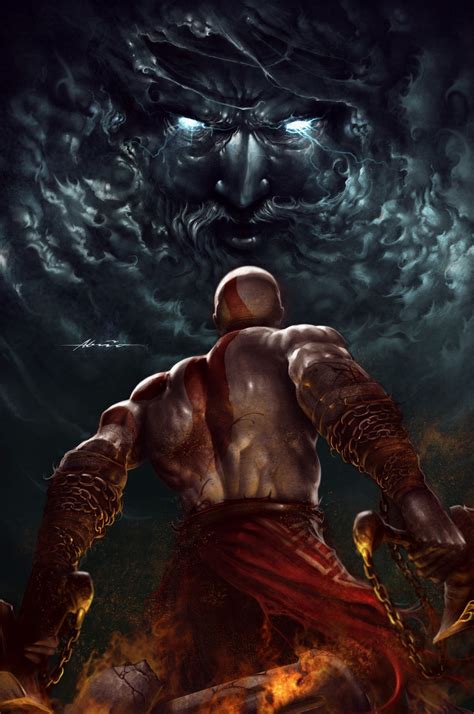 ArtStation - Kratos (Illustration), Abraão Lucas | God of war, Kratos ...