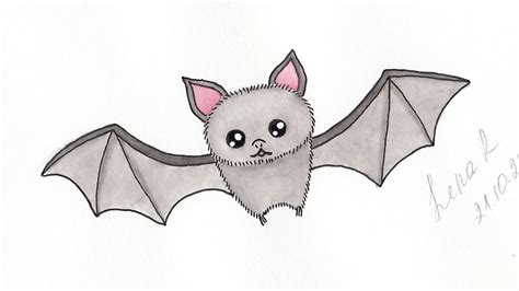 Cute Fruit Bat Drawing