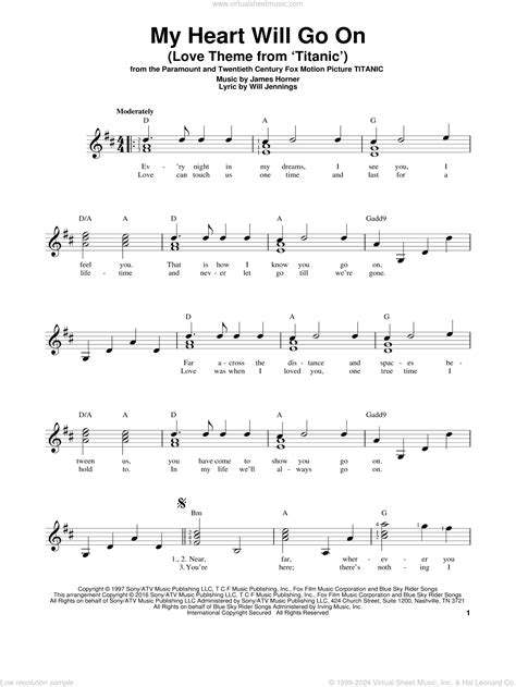 Celine Dion My Heart Will Go On (Love Theme From 'Titanic') Sheet Music ...