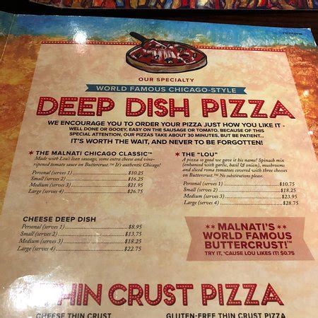 Lou Malnati's Pizzeria, Chicago - 439 N Wells St - Menu, Prices ...