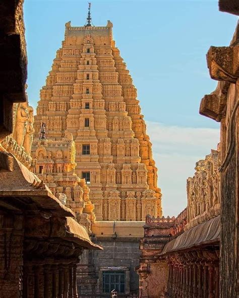 Virupaksha temple in Hampi, Karnataka, on the banks of the sacred ...