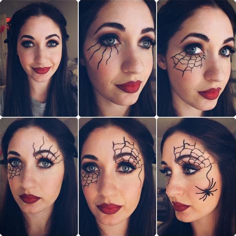 spider web face - Google Search Halloween Spider Makeup, Yeux Halloween ...