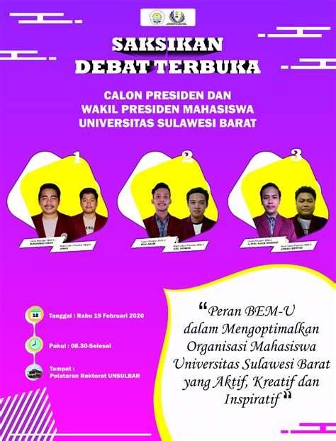 Debat Capres BEM-U akan Mirip Debat Calon Presiden - Karakter Unsulbar