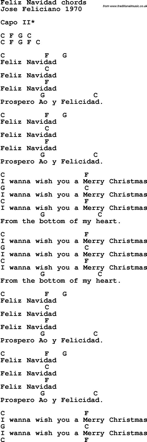 Feliz Navidad Lyrics Printable