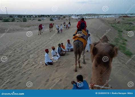 Camel Ride at Thar Desert, Rajasthan, India Editorial Image - Image of ...