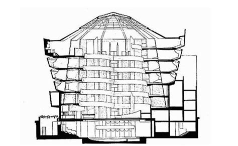 Sectional Drawing. Frank Lloyd Wright. Solomon R. Guggenheim Museum ...