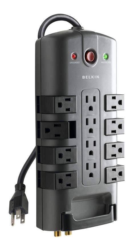 Buy Belkin Surge Protector w/ 8 Rotating & 4 Standard Outlets - 8ft ...