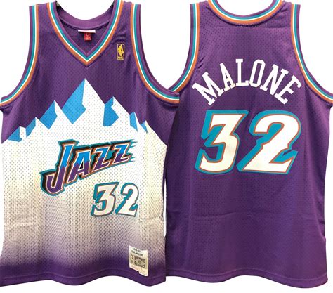 Karl Malone Utah Jazz Hardwood Classics Throwback NBA Swingman Jersey ...