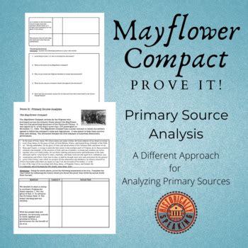 Mayflower Compact: Prove It! Primary Source Analysis by Historically ...