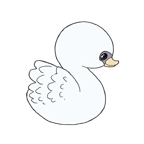 Swan Drawing For Kids