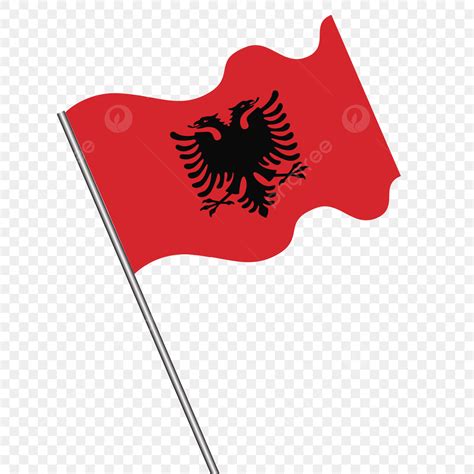 Albania Flag Vector PNG Images, Waving Albania Flag, Waving, Albania ...