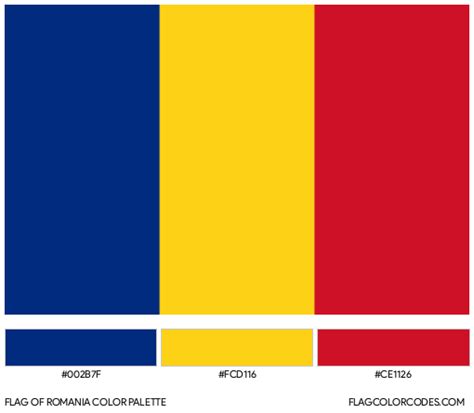 Romania flag color codes