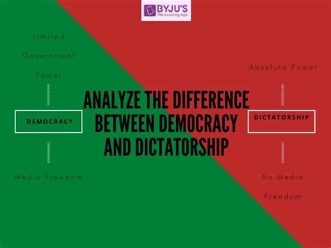 Differences Between Dictatorship and Democracy Explained