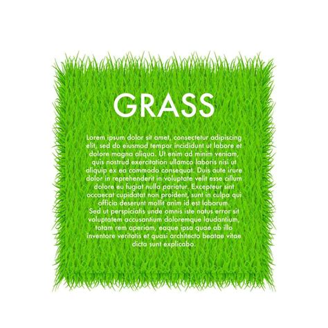 Circle With Grass, Green grass background. Frame. Vector stock ...