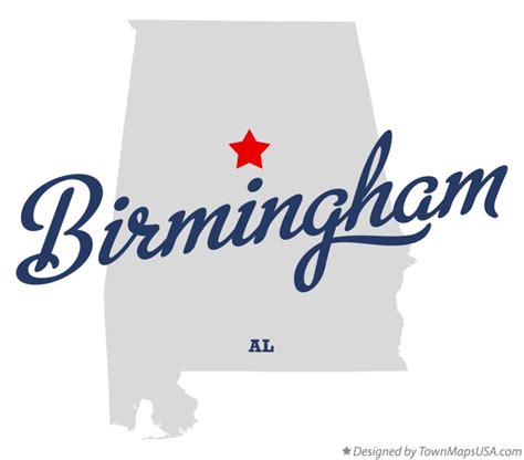 Map of Birmingham, AL, Alabama