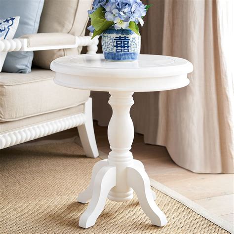 Our small, white side table is timeless and evokes a sense of quality ...