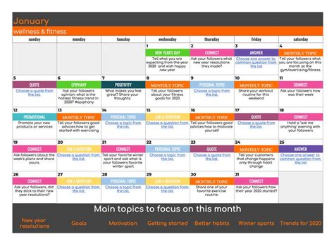 Social Media Calendar | Social media calendar template, Social media ...