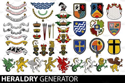 Heraldry Generator. | Animal Illustrations ~ Creative Market