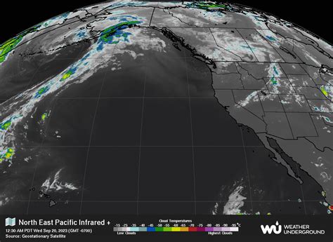 North East Pacific | Global Infrared Satellite | Satellite Maps ...