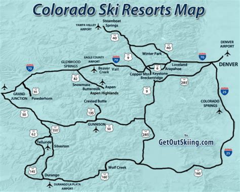 Colorado | Colorado skiing, Colorado ski resorts map, Colorado map