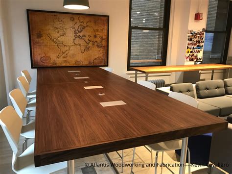 Custom Wood Conference Table - Built with Pipe Fittings | Simplified ...