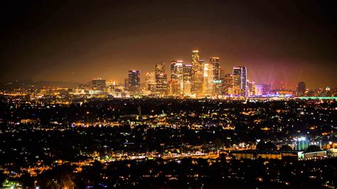 Los Angeles Night Skyline - Timelapse (4k) - YouTube