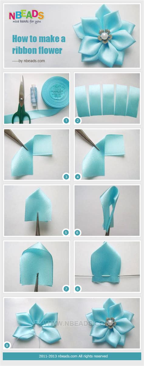 How to Make A Ribbon Flower – Nbeads