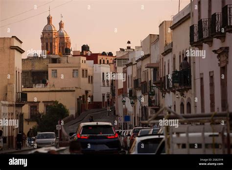 Twilight view of the historic center of Zacatecas City, Zacatecas ...