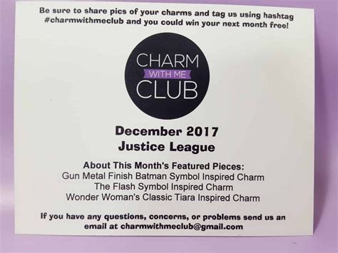 Charm With Me Club December 2017 Subscription Box Review + Coupon ...