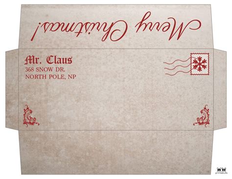 Printable Santa Envelope Template-Page 5 Christmas Letter Template ...