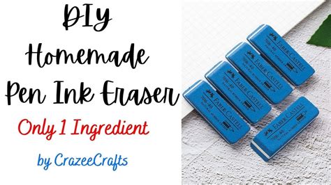 DIY Homemade Pen ink eraser only with 1 ingredient| School supplies DIY ...