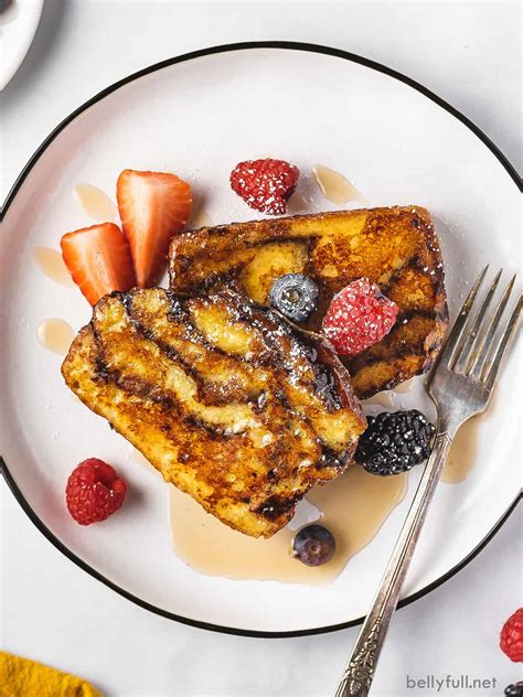 Challah French Toast {Best French Toast Recipe} - Belly Full