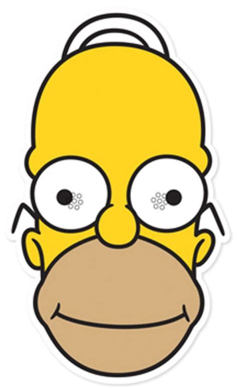 Homer Simpson Party Face Mask (The Simpsons) available now at ...