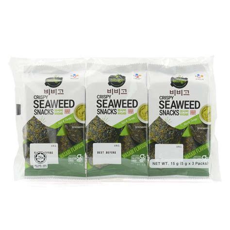 Korean Wasabi Seaweed Snacks - Bibigo