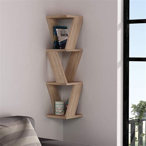 Brilliant Oak Corner Shelves Wall Mount Target Wood