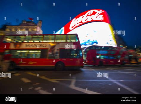 LONDON - OCTOBER 1, 2016: Modern double-decker bus passes through the ...