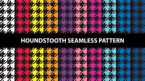 Premium Vector | Collection of houndstooth vector seamless pattern