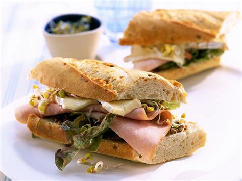 Ham and Brie Baguette Sandwiches recipe | Eat Smarter USA