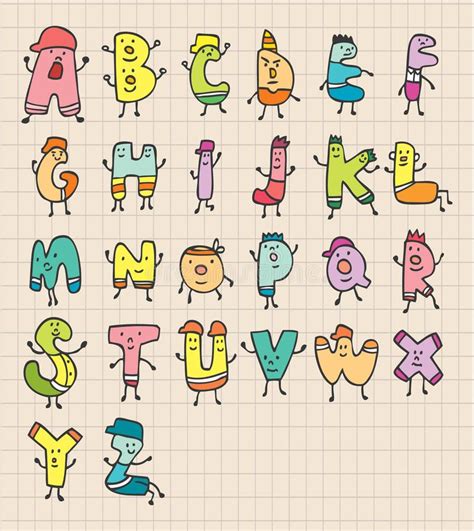 Cute cartoon letters vector illustration | Cute fonts alphabet, Cartoon ...