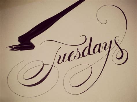 Tuesdays Script | Typography hand drawn, Lettering fonts, Days of the ...