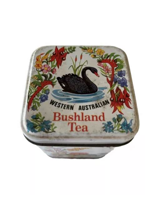 AUSTRALIAN BUSHLAND TEA Vintage Tea Tin/Caddy With Contents Australian ...